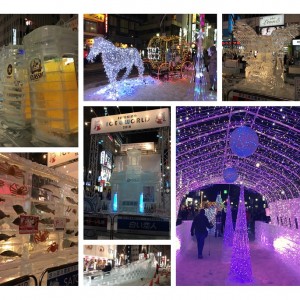 札幌雪まつり すすきの会場へGO!アイスワールドの氷像とイルミは必見!